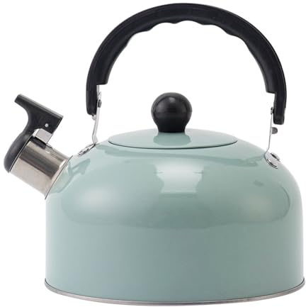 Hervidor de té de estufa Top - Hervidor de té inoxidable, té grande | Hervidor de té de agua silbado, resistente al calor, hirviendo para acampar, cocina de cocina en el campamento y al