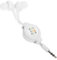 BRIGHTFUFU Retractable in Ear Headphones Lightweight Portable Earphones for Players Smart Devices and More White