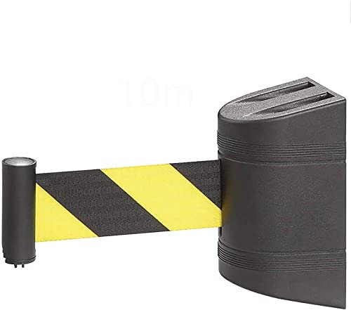 Divisor línea, Barrera magnética retráctil Colas, 4,5 Metros Largo, Cinta Aislante plástico ABS Montaje en Pared, Correa retráctil Amarilla, Bloqueo automático Evitar caídas.