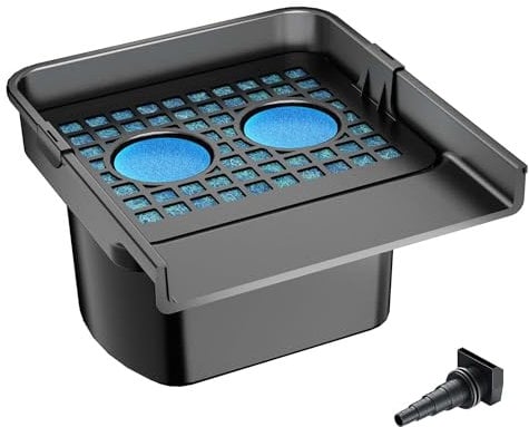 SunSun CWF-400 Wasserfall Filter 14000 l/h mit 400 mm Auslaufbreite, Wasserspiel mit integriertem Filterelement für Gartenteich