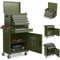 COSTWAY Large Rolling Tool Cabinet, 2-in-1 Detachable Metal Tool Chest with Drawers, Wheel, Handle, Hooks & Pegboard, Lockable Tool Box Trolley for Garage Workshop (with Adjustable Shelf, Green)