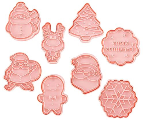 KITANDOVE 8 Pièces Moules à Biscuits de Noël de Emporte pour Accessoires de Décoration DIY pour Fin Année