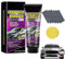 Kit Reparación Arañazos Coche 120g,2025 Paño Nano x6 + Esponja,Eliminador de Arañazos para Pintura Coche,Pulimento Reparador para Faros,Parachoques y Superficies Pintadas