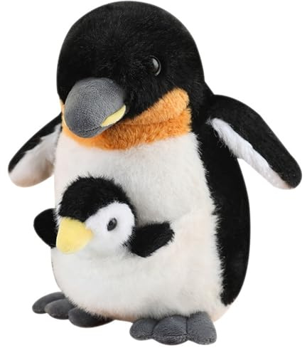 KUKUShining Kuscheltier Pinguin Mit Mama Baby, Weiche Plüschtier Kuschelige Stofftier Puppe Flauschige Pinguine Plüsch Spielzeug Für Kinder Freunde