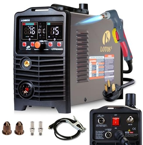 LOTOS Apex LTP6300DCNC | Cortador de plasma habilitado para CNC 63A, permite el corte de arrastre, arco piloto de retroceso sin HF, limpieza de 3/4 pulgadas (1 pulgada de separación), THC/ARC OK