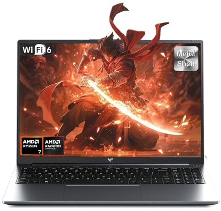ACEMAGIC Gaming Laptop - 16 pollici FHD Display Laptop con processore AMD Ryzen 7 H255 (migliore di I7-11800H) fino a 4,9 GHz, 16 GB RAM DDR5 4800 MHz, SSD da 512 GB, notebook da gioco con sfondo