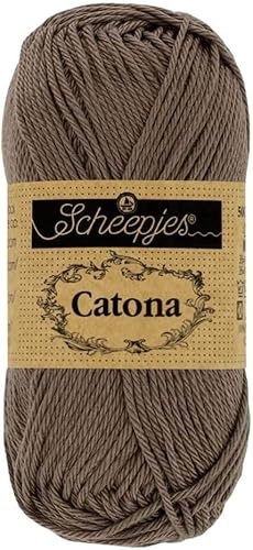 Scheepjes - Scheepjes Catona 507 Chocolate Yarn - 1x50g (Pack of 6)