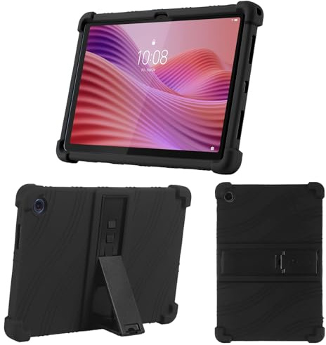 KUSINHOKA Funda para Lenovo Tab Tablet 2025 10.1 Pulgadas, Funda Protectora con Función de Soporte, Anti-Choque Suave Silicona Carcasa Case para Tableta Lenovo Tab, Negro