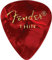 Fender Premium Celluloid 351 Shape Picks, dünn, Rot Moto, 12er-Pack