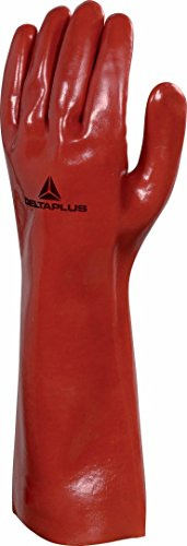 Deltaplus PVCC40010 Basf-Handschuhe Aus Pvc - Länge 40 Cm, Rot, Größe 10
