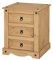 Mercers Furniture Corona 3 Drawer Bedside - Brown
