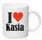 Reifen-Markt Taza para café I Love Kasia Cerámica Altura 9.5 cm diámetro de 8 cm de Blanco