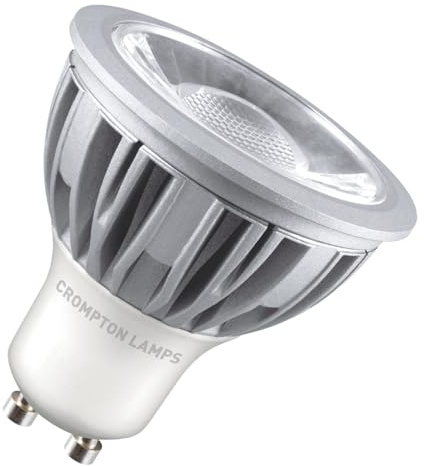 Crompton Lamps LED GU10 Spotlight Bulbs 5W | Daylight 6500K | Energy Saving Lightbulbs for Ceiling Lights | 520 Lumens | Direct Replacement | GU10 LED Bulb