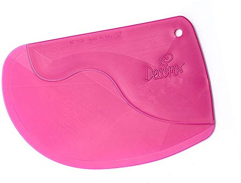 DECORA Plastic Dough Scraper, Pink, 12.5cm x 8.5cm