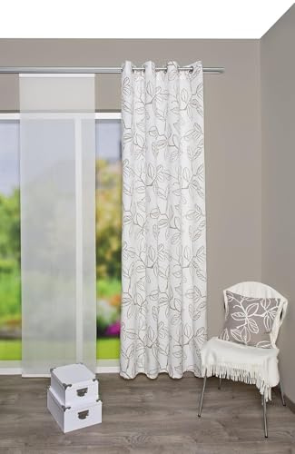 Home fashion Ösenschal, Stoff, Grau