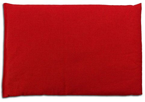 Coussin aux pépins de raisins - 30x20cm - Coton Bio - rouge - Coussin thermique - Coussin aux graines - Bouillotte sèche - Compresse froide -