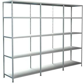 Schulte Regalwelt Steckregal mit 3 x 5 PowerMAX Fachböden, 85 kg Tragkraft, 200x260x50 cm (HxBxT), weiß, Lagerregal, Werkstattregal, Kellerregal, Garagenregal, Metallregal