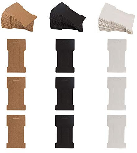 nbeads 120 Stück Haarspange Displaykarten, 3 Farben Karton Papier Haarnadel Display Karten Für Haarschleife Haarspangen Und Haarschmuck