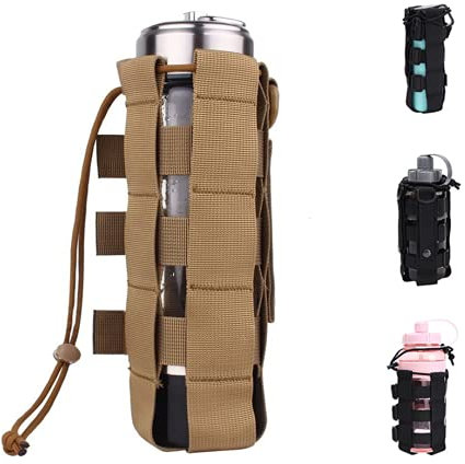Gexgune Tactical Adjustable Molle Water Bottle Pouch Holster Carrier Outdoor Military Water Bottle Kettle Bag Camping Hiking Travel Kit
