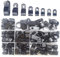Ruidee 160 Stück Kabelklemmen Nylon R Clips Schraubbefestigung Kabelklemmen für die Kabelführung (Schwarze/RXJ)