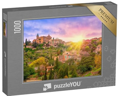 puzzleYOU: Puzzle 1000 Teile „Valdemossa-Tal auf Mallorca bei Sonnenaufgang, Spanien“ – aus der Puzzle-Kollektion Spanien