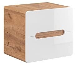 Aruba White Waschbeckenunterschrank 60 cm für Waschbecken auf der Arbeitsplatte, Waschbeckenunterschrank zum Aufhängen, Farbe weiß glänzend, moderne Badezimmermöbel