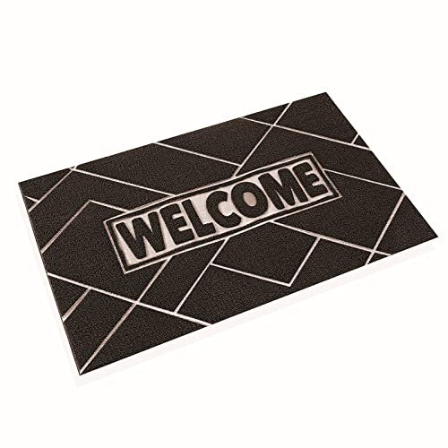 Miorkly Fußmatte Außen 75x46cm, rutschfeste Schmutzfangmatte, PVC-Material Fußmatte außen, waschbare Türmatte, innovativer Fußabtreter, Haustür/Braun