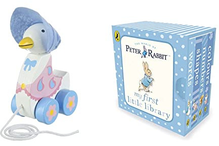 Orange Tree Toys Jemima Puddle Duck Peter Rabbit & Friends Pull Along, & Peter Rabbit My First Little Library