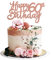 Blumomon 3 Pack Happy 60th Birthday Cake Topper Rose Gold Glitter Happy Birthday Cake Topper Happy 60 Birthday Cake Decoration for 60th Birthday Party Decorations