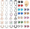 Kakonia 52stk Fake Nose Ring Septum für Damen Herren Magnet Fake Septum Piercing Fake Nasenpiercing Ring Magnetischer Fake Nasenring für Nicht Durchstochene Nase