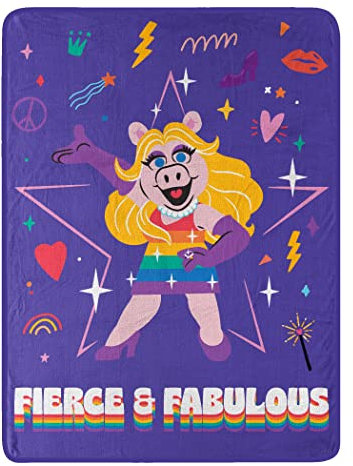Northwest Disney's Muppets Micro Raschel Überwurfdecke, 116,8 x 152,4 cm, Fierce and Fab
