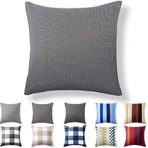 Alreya Renforcé Kissenbezug 80 x 80 cm - 100% Baumwolle mit YKK Reißverschluss, Superweicher Kopfkissenbezug 80x80, Kissenhülle, Schwarze Diamanten, nur Kissenbezug