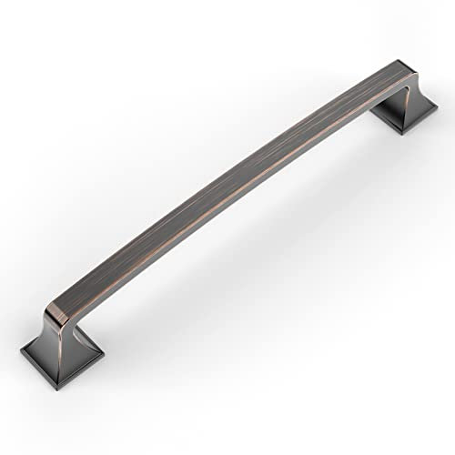 Amerdeco 10 Stück Möbelgriffe Öl rieb Bronze 160mm Lochabstand Zinklegierung Griffe für Küchenschränke Schrankgriffe Schubladengriffe Türgriffe für Küchenschränke Kleiderschrank UK0015