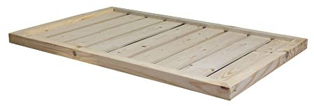 Kistenkolli Altes Land Hundebett Holzunterlage optional mit Kissen 110x79x4,5cm Hundekorb Tierbett Hundekissen Schlafplatz Vintage Hundesofa (Natur ohne Kissen)