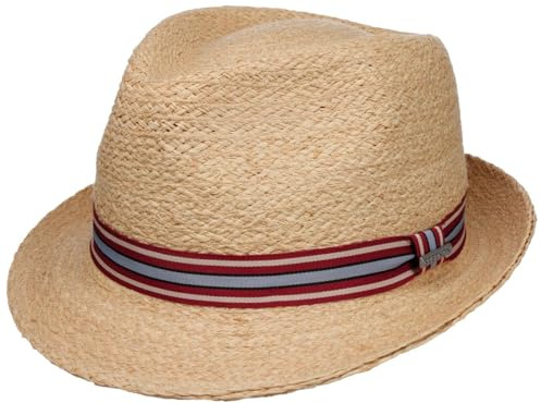 Stetson Terlaco Trilby Raffiahut Naturfarbener Hut 100% Stroh UV-Schutz 40 Damen Herren Frühjahr Sommer