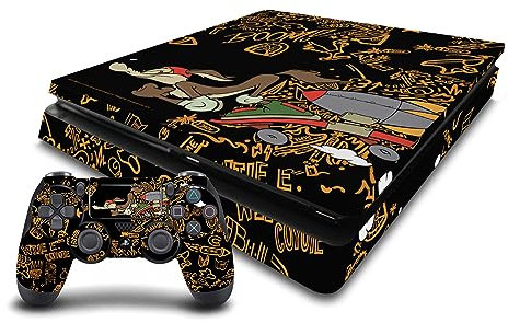 Head Case Designs Offizielle Looney Tunes Wile E. Coyote Graphics Und Charaktere Vinyl Haut Gaming Aufkleber Abziehbild kompatibel mit Sony Playstation 4 PS4 Slim Console and DualShock 4 Controller
