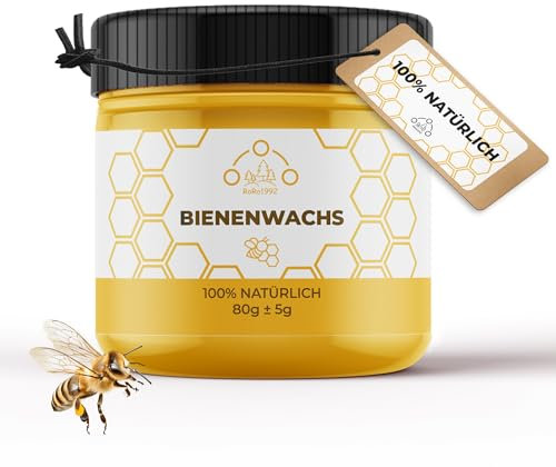 RoRo1992® Cire d'abeille pour meubles - entretien naturel du bois résistant à l'eau & à l'usure - cire pour meubles protection du bois pour l'intérieur et l'extérieur convient à tous les types de bois
