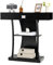 COSTWAY Table de Console 3 Étagères avec Tiroir, Console d'Entrée avec Dispositif Anti-Renversement pour Salon, Couloir, Entrée, Noir, 91 x 30 x 88cm (Noir)