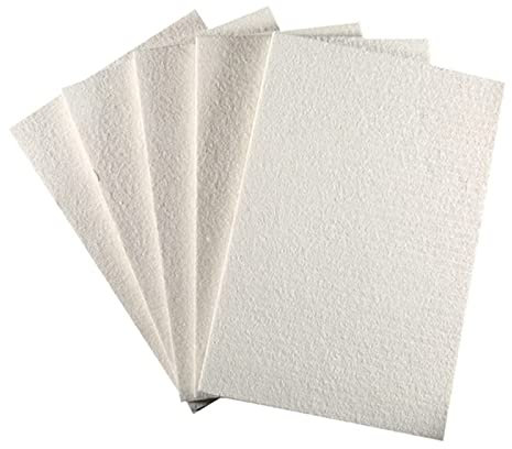 4 piezas de tablero de fibra de cerámica, placa de aislamiento térmico ignífugo de alta temperatura, adecuado para alta presión/luz, ambiente resistente al desgaste, 300 mm de largo, 200 mm de ancho,