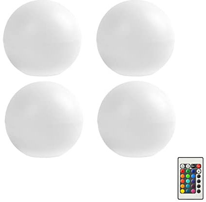 Eclairage Piscine Lampe d'ambiance LED boule lumineuse, étanche IP67, lumière flottante for piscine avec 16 couleurs RVB, lampe de chevet, boules lumineuses for jouet de bain étanche, décoration de No