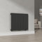 [neu.haus] Flachheizkörper Nore Designheizkörper Heizung Paneelheizkörper Raumheizkörper Mittelanschluss Einlagig Horizontal für Wohn-und Schlafzimmer Küche Bad 60x80cm Schwarz 616W