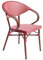 Oviala Bistrostuhl Parisien aus Aluminium, Rot