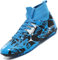 VTASQ Boys Football Boots Shoes Kids Astro Turf Trainers Kids Non-Slip Teenager Outdoor Football Shoes Girls Breathable Sneakers Unisex Blue/2 4UK