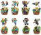 UdacA 48 Stück Videospiel Topper Cupcake Deko, Gaming Dekoratio Cupcake Wrapper für Tortendeko, Tortendeko für Kuchendekoration, Muffin Deko, Kinder Geburtstag Party
