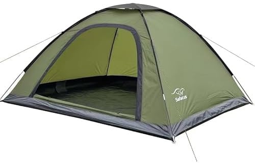 SAFACUS 3-4 Man Camping Tent - 4 Person Dome Tent Lightweight, Waterproof Family tent, Compact, Quick Setup. Outdoors, Backpacking, Beach