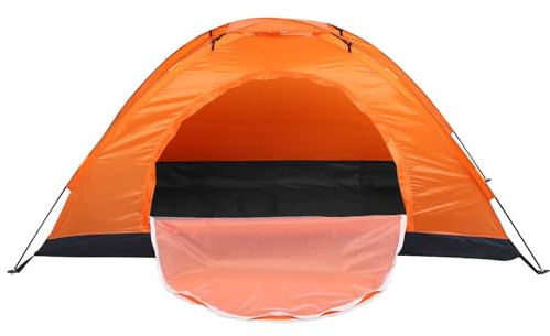 Camping Zelt 1 Person, Kompaktes Kuppelzelt Wasserdicht Ultraleicht, für Outdoor Wandern Trekking, Orange