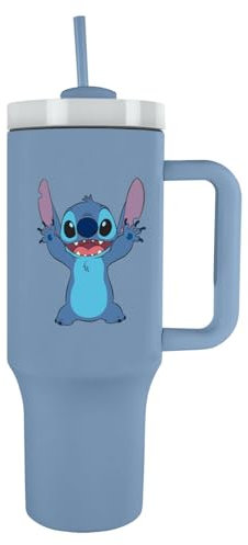 Pyramid International - Tumbler Lilo & Stitch - Isothermischer Becher mit Strohhalm und Griff - 1.2L - Heiße und kalte Thermoskanne