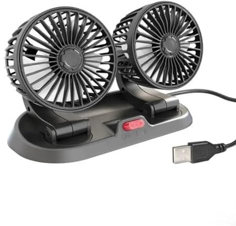 Dislsokrhov Vortex Air Bladeless Tower Fan Heater Oscillating Hot Cold Battery Camping Mini Desk Usb Silent Battery Camping Car Fan Rear Seat Telescopic Rod 12V24V Universal For Cars And Trucks
