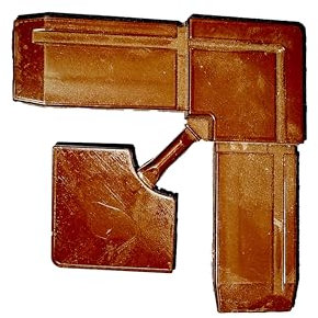 Squadrette per telaio zanzariera fissa, kit 4 squadrette per telaio fisso zanzariera (Marrone)