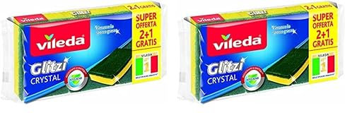 Vileda Glitzi Crystal Spugna da Cucina - Confezione da 6 Pezzi